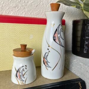 Vintage vinegar & aioli containers W.W. Japan 22N
